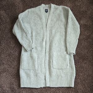 GAP Gray Open Front Cardigan Sweater Coat M